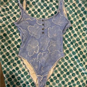 L*Space Blue Floral Kids One Piece